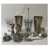 Assortment of Bartenter Items-Shakers, Strainers