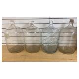 4- 5 Gallon Glass Carboys