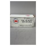 CAL. 45 Auto 230 GR. BALL 50 RDS