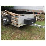 Aluminu Utility trailer With Folding Ramp