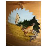 Painted Saw Blade With Buck Jumping Fence