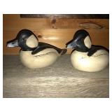 2 Wooden Duck Decoys - 1967 Ducks Unlimited