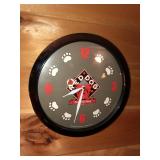 Battery Operated Red Dog Clock