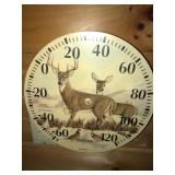 White Tail Photo On Round Thermometer
