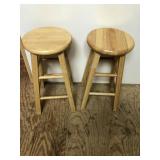 Two Wooden Stools 24" Hight Sold Times 2
