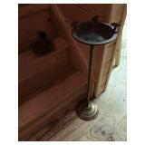 Pair Brass Ash Trays - 1-Floor, 1-Table