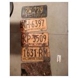 4 NY 1960-1963 License Plates