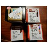 22 Cal Hornady and Nosler Assorted Ammo