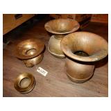 Set of 4 Brass Spitoons