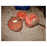 Three Metal Gas Cans - As-Is