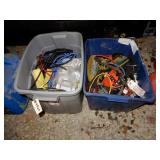 Two Large Totes - Ropes, Straps, Bungie Cords