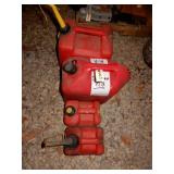 Four Plastic Gas Cans