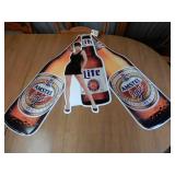 3 Metal Beer Signs-Miller Lite/Amstel Light