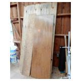 3 Sheets of 1/2" Plywood & 2 Sliding Doors