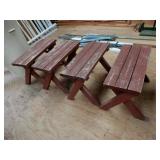 4 Small Picnic Table Benches