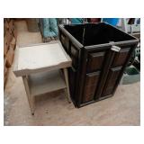 Two Tier Wooden Stand Plus One Larger Cabinet