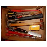 Box Lot With Hammer & Screw Drivers