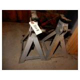 Pair of Silver Jack Stands & One Scissor Jack