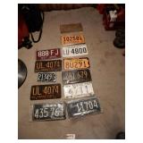 12 Asst. State License Plates (1957)