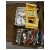 5 New Passage Door Knobs, Drywall Carriers,