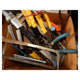Box Lot Of Tools - Rivet Guns, Hack Saw - Etc.
