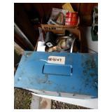 Two Boxes Of Misc. Items & Plastic Cady