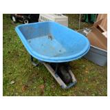 Plastic Wheel Barrow With Wooden Handles