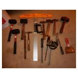 5 Gallon Bucket W/ Rubber Mallets, T-Square &