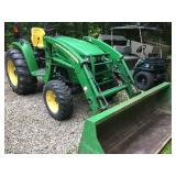 John Deere 4520 Diesel 4X4 Tractor W/ JD 400CX