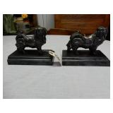 Pair of Metal Dogs On Metal Base - Selling