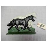Vintage Cast Iron Door Stop - Pair Of Horses