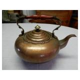 Another Copper Plated Tea Pot W/Wood Handle