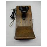 Antique Wall Mount Crank Telephone