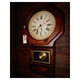 Modern Battery Operated Pine Wall Clock