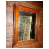 Wood Framed Shaving Mirror