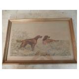 Framed Print Of 2 Irish Setters By Leon Anchiny