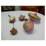 5 - Older Tin Spinner Tops - As Shown