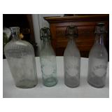 4 Vintage Bottles - 2 From J. Moore, Warsaw, NY