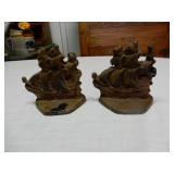 Pair of Metal Ship Bookends