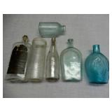 Box Lot With 6 Old Bottles