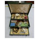 Jewelry Box With Quatity Of Costume Jewelry