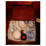 Child China Tea Set (s) With Nice Wooden Box