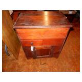 Nice Early Wooden Lift Top Commode