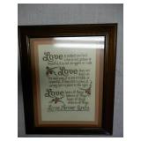 Nice Wooden Framed "Sampler" - Per Photo