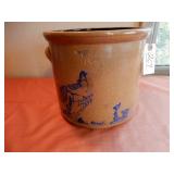 Fohmann -Lyons, NY 2 Gal. Crock w/ Bird-peeling