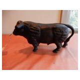 Cast Iron Bull Bank