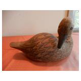 Hand Carved Wood Duck- W.J.C. On bottom