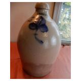 Lyons 2 Gal. Stoneware Jug w/ Flower