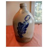 Satterlee & Mory 2 Gal. Stoneware Jug w/ Flower