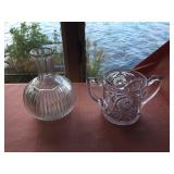 Glass Vase, Sugar Bowl